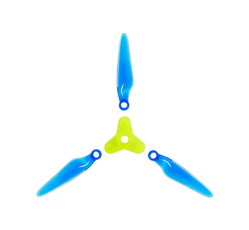 Dalprop Fold F5 FPV Propeller Set (12x Crystal Blue Blades 4x Green Hub)