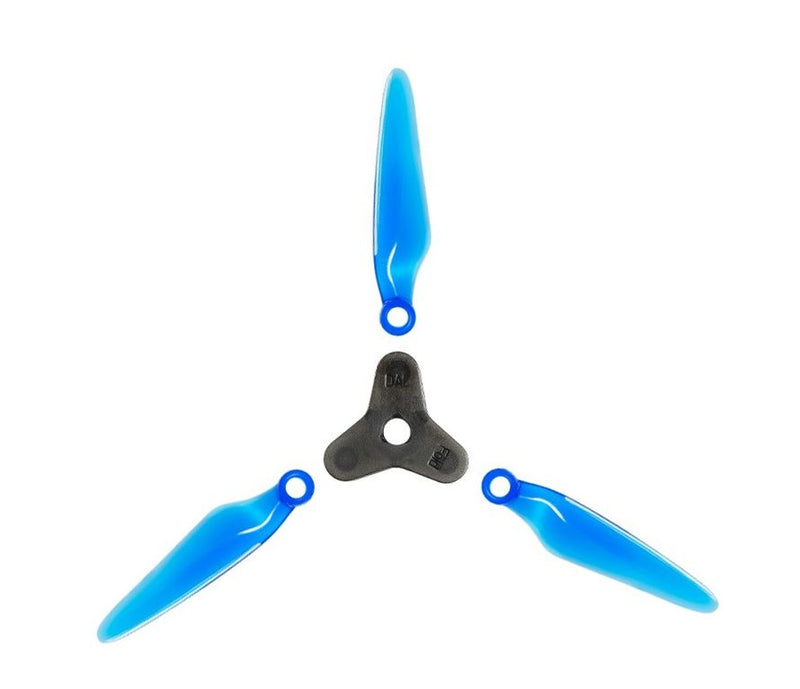 Dalprop Fold F5 FPV Propeller Set (12x Crystal Blue Blades 4x Grey Hub)