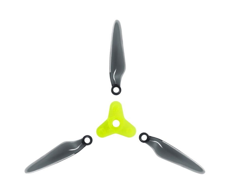 Dalprop Fold F5 FPV Propeller Set (12x Crystal Grey Blades 4x Green Hub)