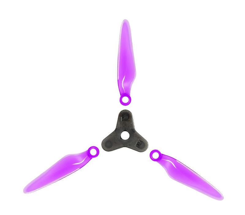 Dalprop Fold F5 FPV Propeller Set (12x Crystal Purple Blades 4x Grey Hub)