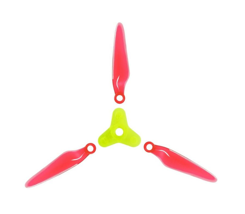 Dalprop Fold F5 FPV Propeller Set (12x Crystal Red Blades 4x Green Hub)