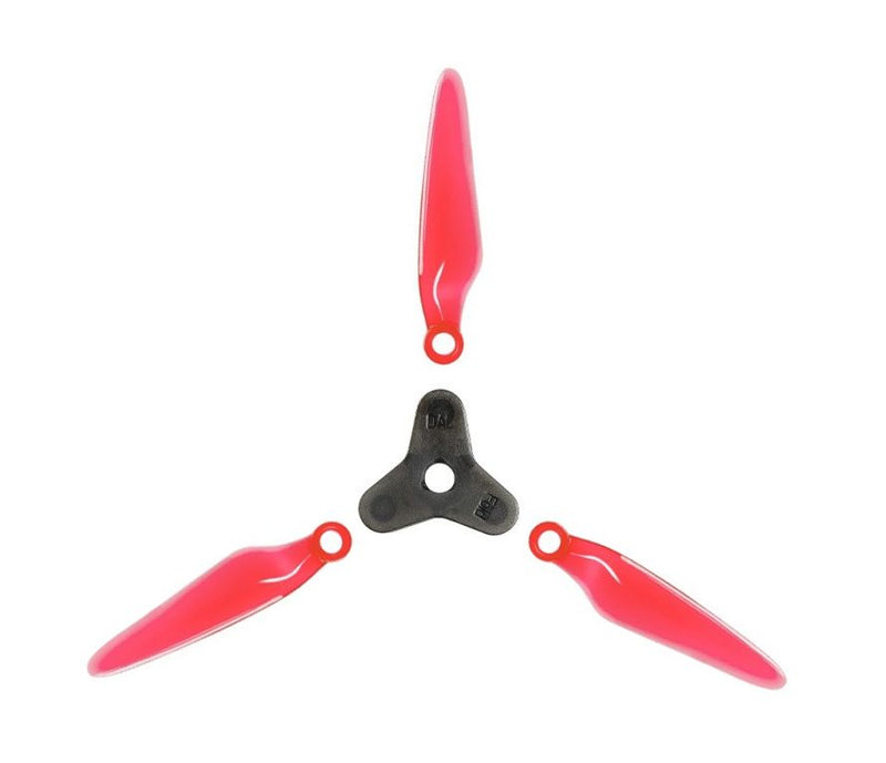 Dalprop Fold F5 FPV Propeller Set (12x Crystal Red Blades 4x Grey Hub)