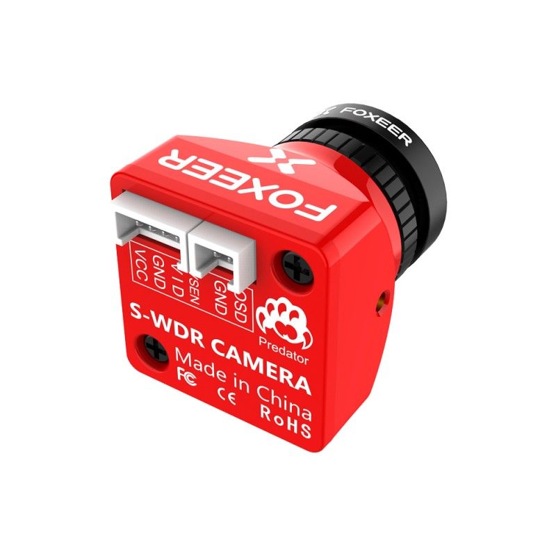 Foxeer Predator 4 Micro Full Cased M12 Lens 1.7mm Super WDR FPV Camera (Red)