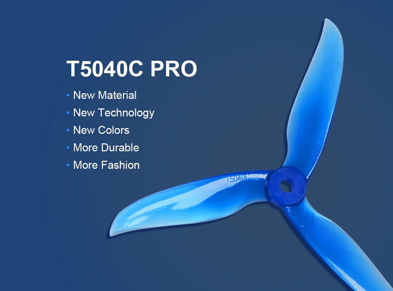 Dalprop Cyclone T5040C Pro Freestyle Propellers 10 Pairs (Turqouise)