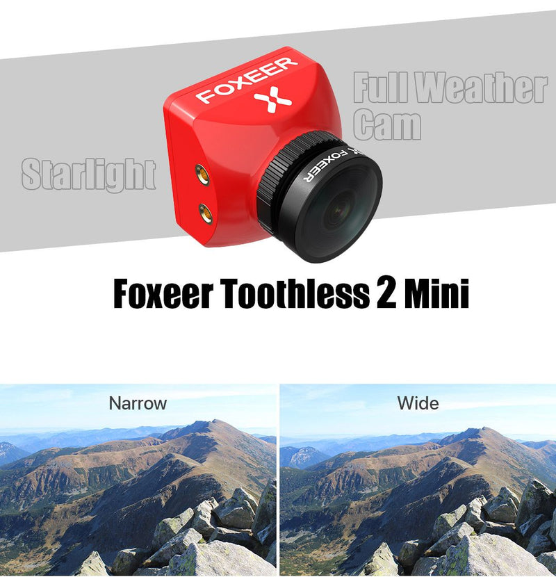 Foxeer Toothless 2 Mini Angle Switchable Starlight FPV Camera 1.7mm Lens (Black)