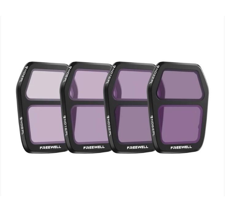 Freewell 4-Pack Bright Day Series Split ND/PL Filter Set