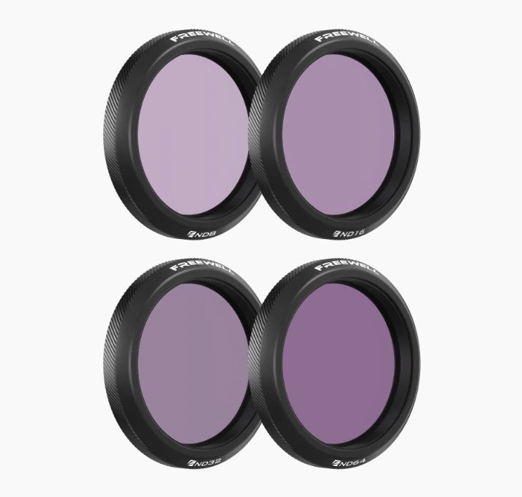 Freewell 4-pack Standard Day ND Filters for DJI Osmo Action 5 Pro (ND8 16 32 64)