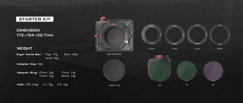 Freewell Eiger Matte Box VND Starter Kit