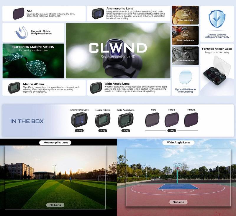 Freewell Lens & ND Filter Kit for DJI Osmo Pocket 3
