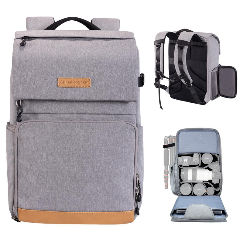 K&F Concept 22L Camera Backpack (Light Grey)