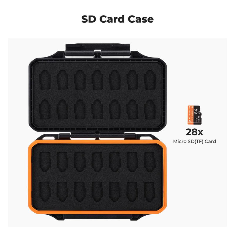 K&F Concept  28 Slots Case for Micro SD(TF) / Micro SDHC / Micro SDXC Memory Cards