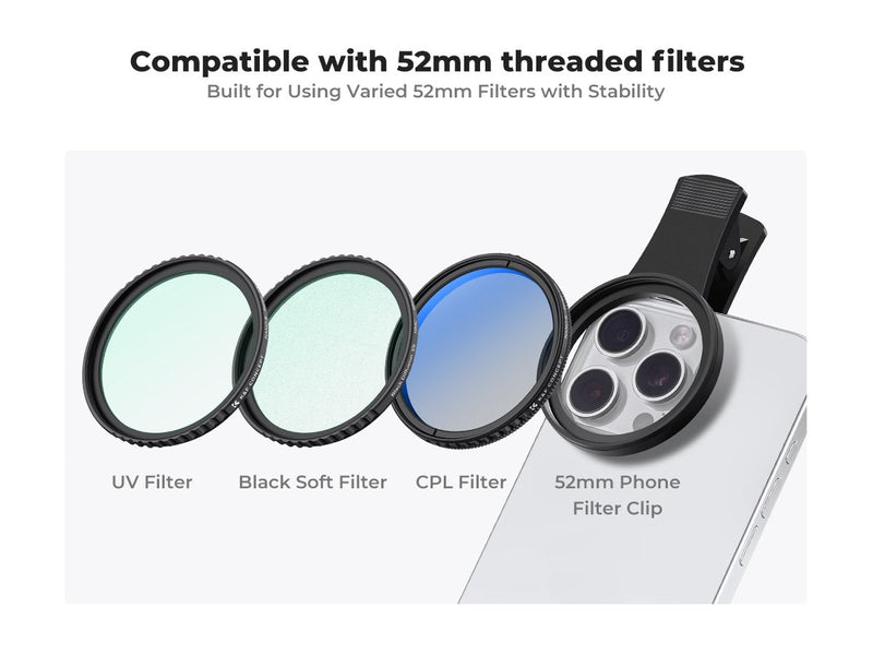 K&F Concept Clip-On 52mm Smartphone CPL Filter