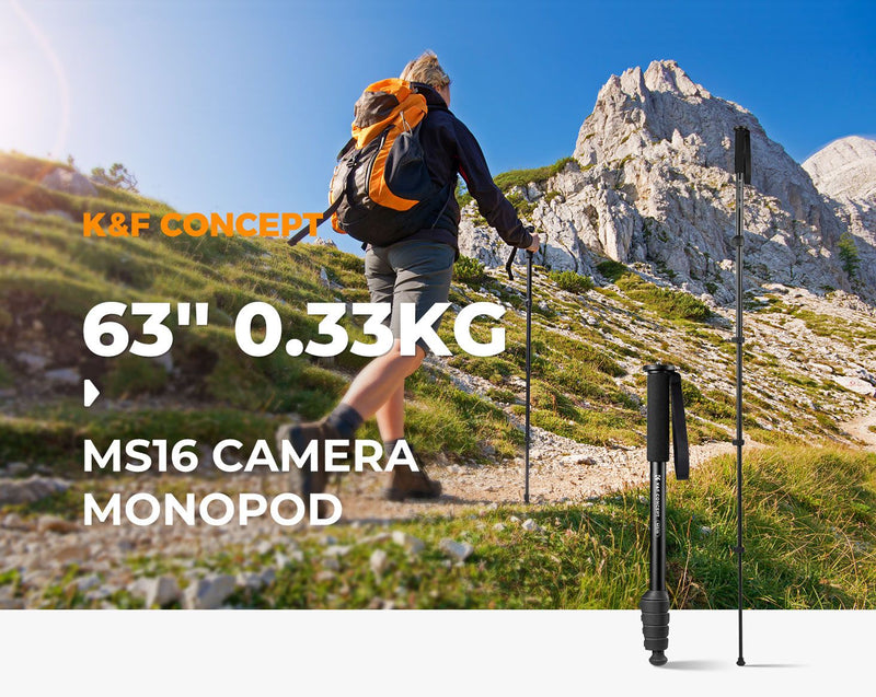 K&F Concept 63" 5-Section Aluminum Monopod