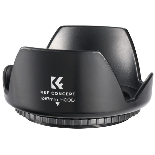 K&F Concept Universal 67mm Threaded Screw-in Camera Lens Hood