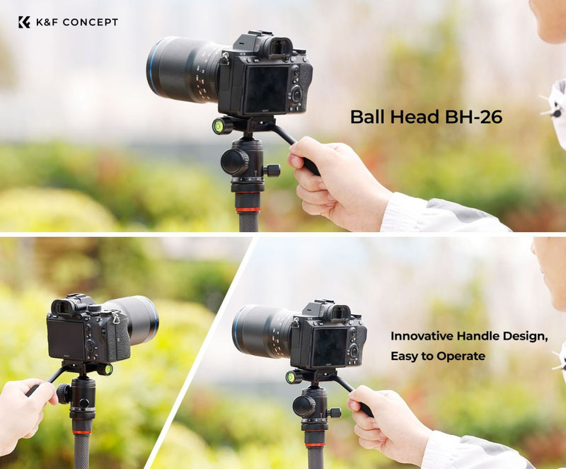 K&F Concept BH-26 Tripod Ball Head with Handle