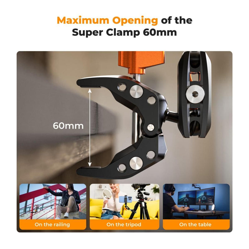 K&F Concept Ms13 Multi-Functional Camera Clamp with Ballhead Magic Arm