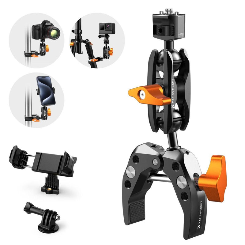 K&F Concept Ms13 Multi-Functional Camera Clamp with Ballhead Magic Arm