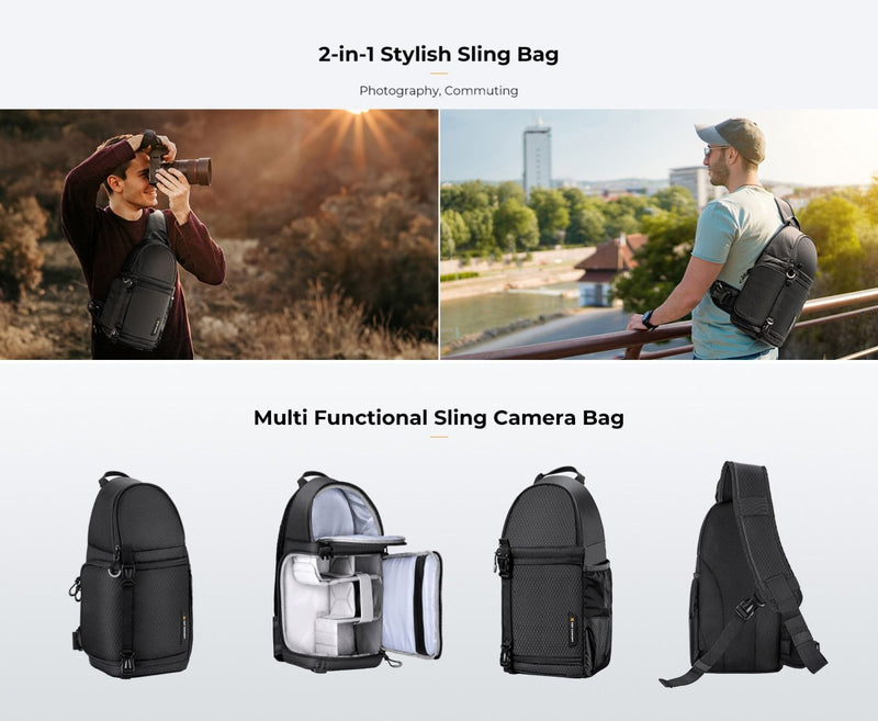 K&F Concept Sling Camera Bag (Black)