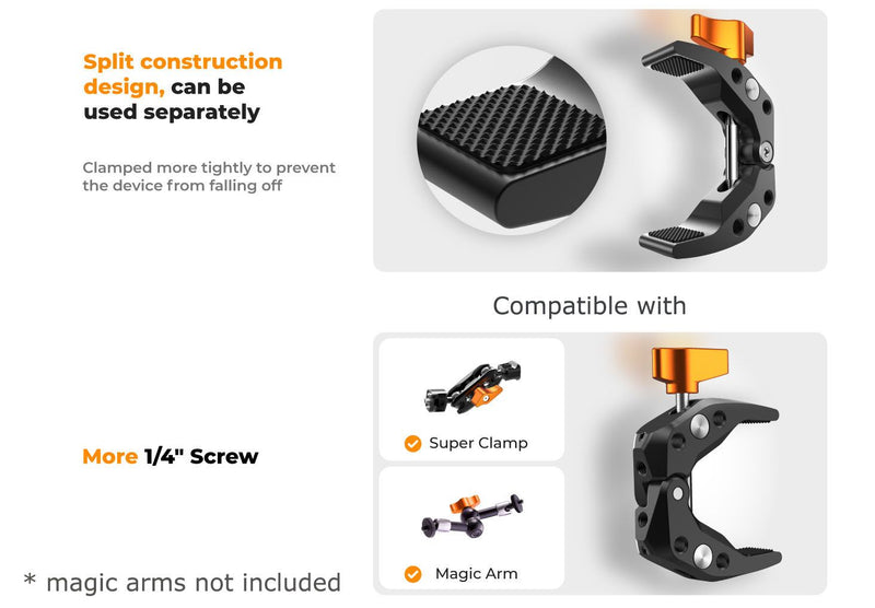 K&F Concept Super Clamp with 60mm Opening Design Ms15