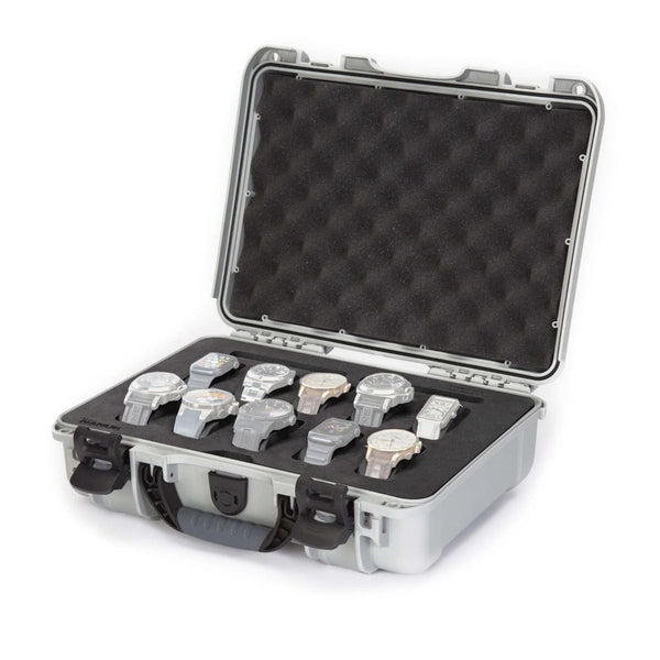 Nanuk 910 Case with Foam Insert for 10 Watches (Silver)