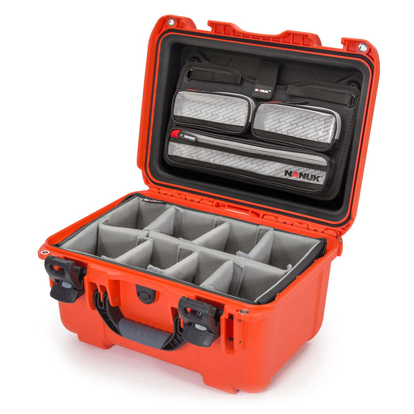 Nanuk 918 Case with Lid Organizer and Padded Divider (Orange)