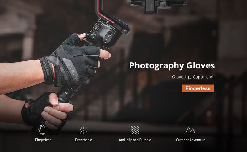 PGYTECH Photography Gloves (Fingerless) Size M