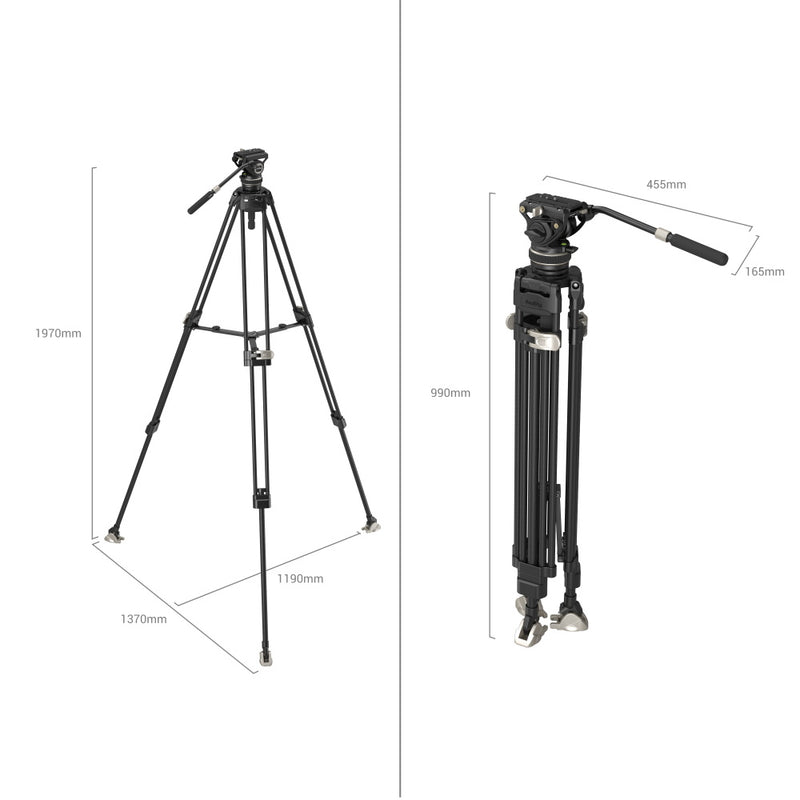 SmallRig FreeBlazer Heavy-Duty Carbon Fiber Tripod Kit AD-100 3989