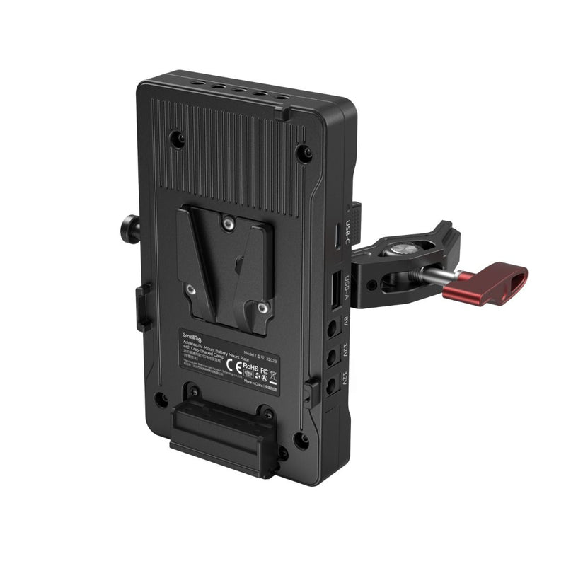 SmallRig Advanced V-Mount Battery Mount Plate with Crab-Shaped Clamp 3202B