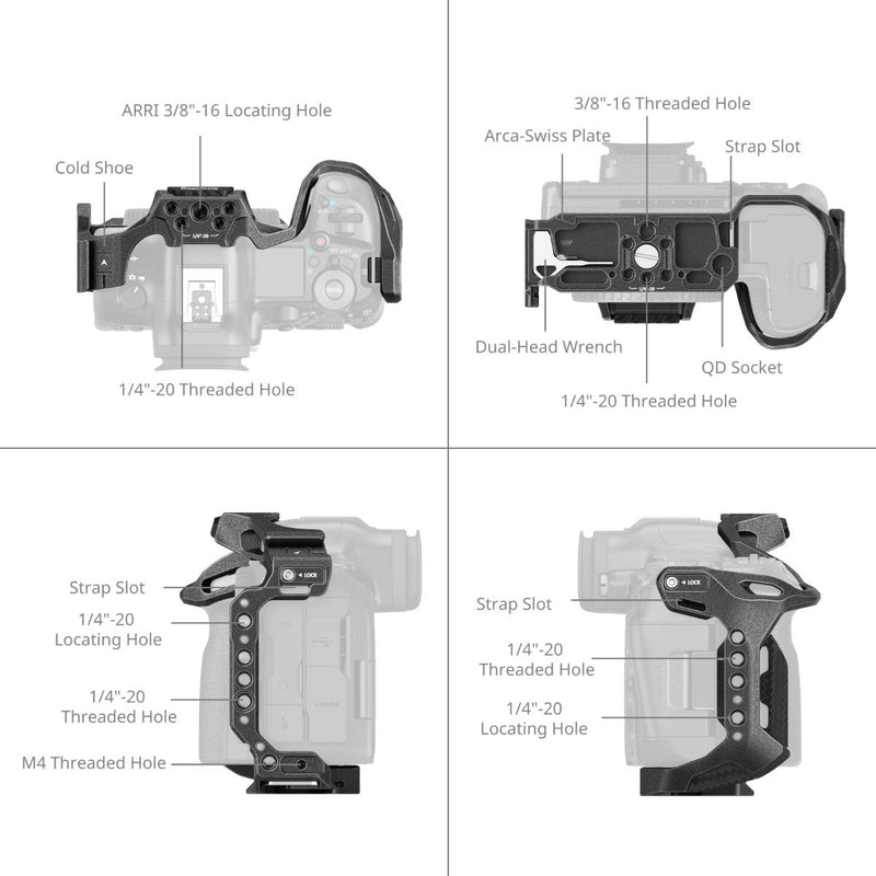 SmallRig Black Mamba Cage for Canon EOS R5 Mark II 4975