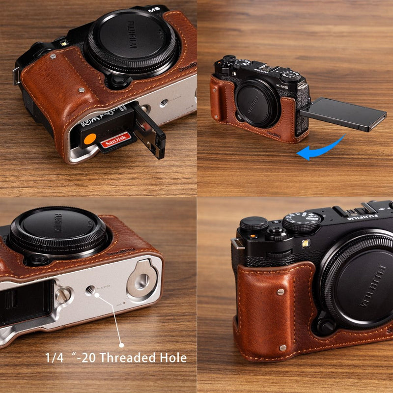 SmallRig Camera Leather Half Case Kit for FUJIFILM X-M5 (Brown) 4880