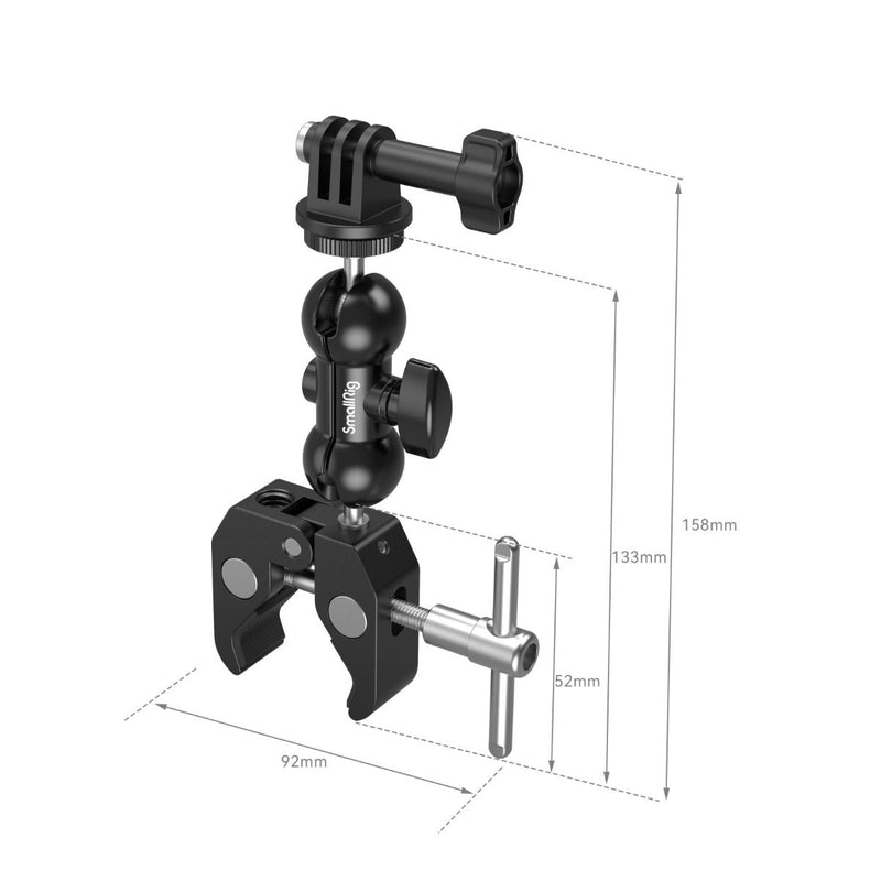 SmallRig Crab-Shaped Clamp Kit with Ballhead Magic Arm 1138B