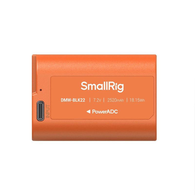 SmallRig DMW-BLK22 USB-C Rechargeable Camera Battery (Orange) 4979