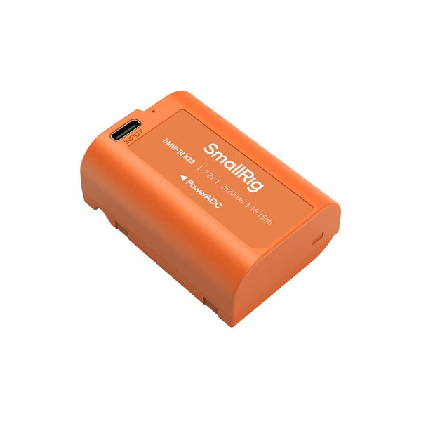 SmallRig DMW-BLK22 USB-C Rechargeable Camera Battery (Orange) 4979