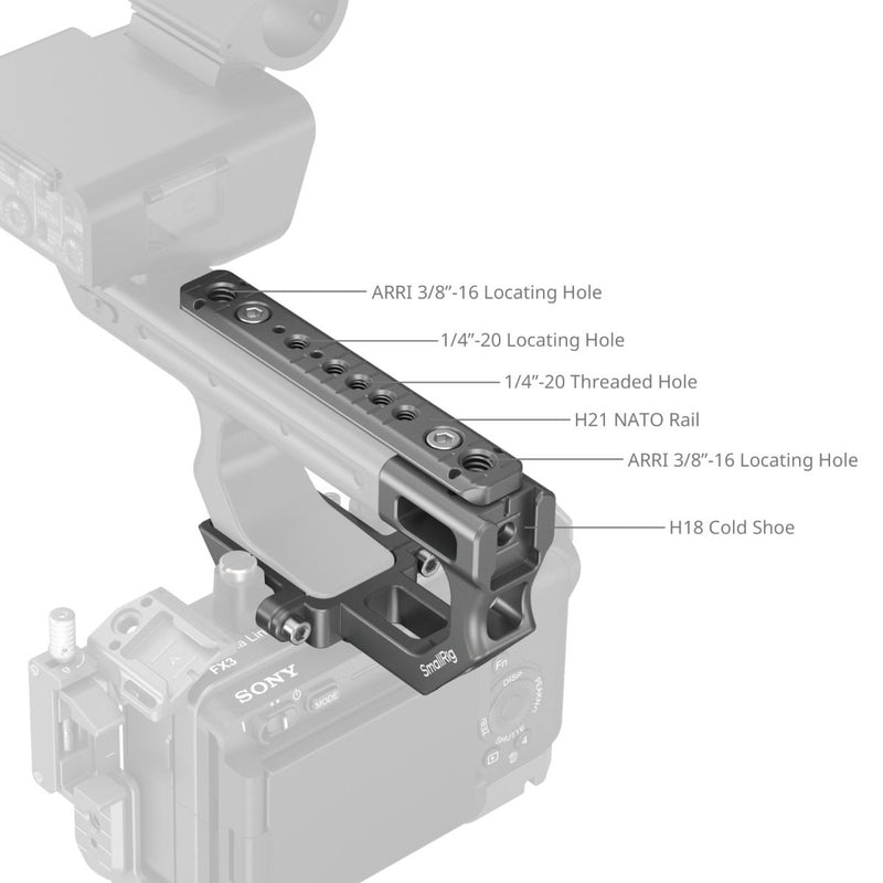 SmallRig Extension Mount Plate Kit for Sony FX3 / FX30 XLR Handle 4830