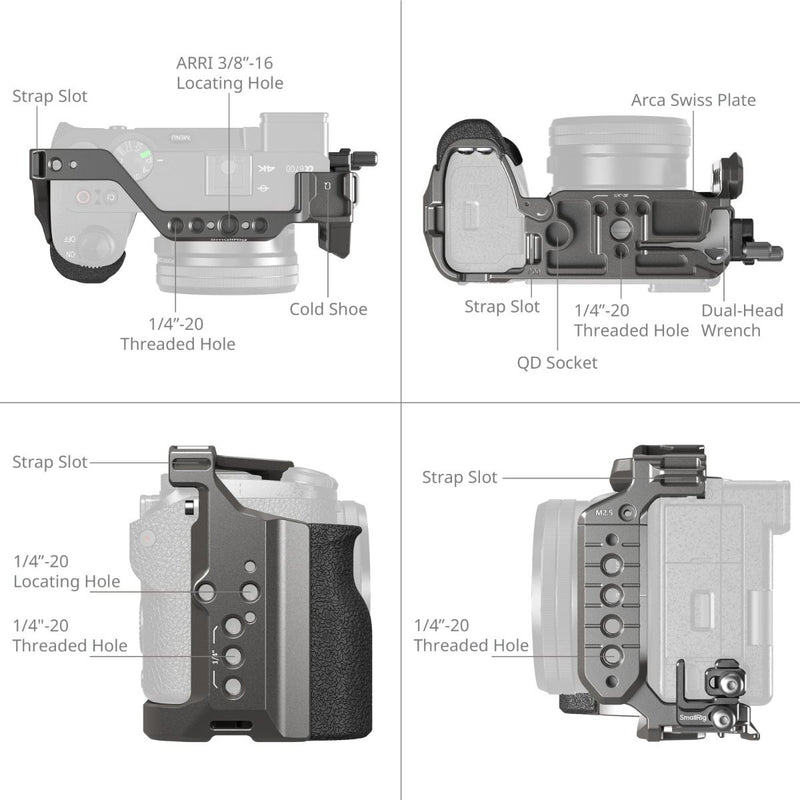 SmallRig HawkLock Quick Release Cage Kit for Sony Alpha 6700 5060