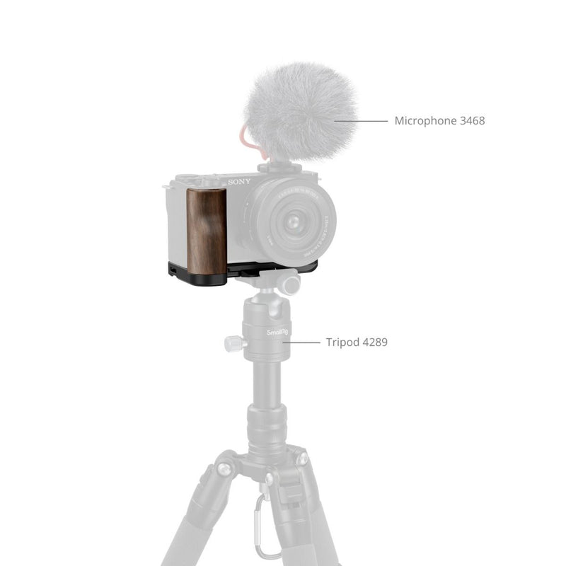 SmallRig L-Shape Mount Plate with  Wooden Handle for Sony ZV-E10 II 4864