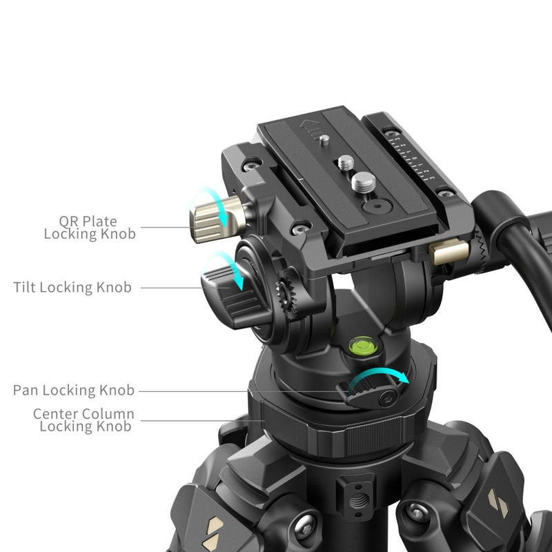 SmallRig Lightweight Video Carbon Fiber Tripod Kit AD-50 Pro 4420