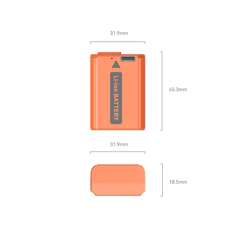 SmallRig NP-FW50 USB-C Rechargeable Camera Battery (Orange) 4965