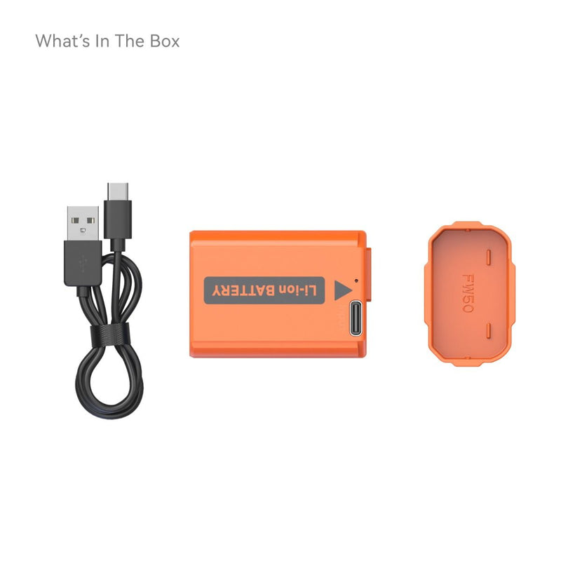 SmallRig NP-FW50 USB-C Rechargeable Camera Battery (Orange) 4965