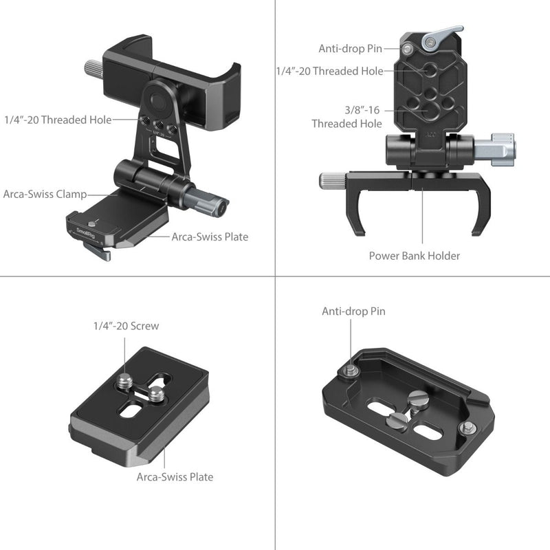 SmallRig Power Banks Mount Plate Kit for Mirrorless Cameras 4695