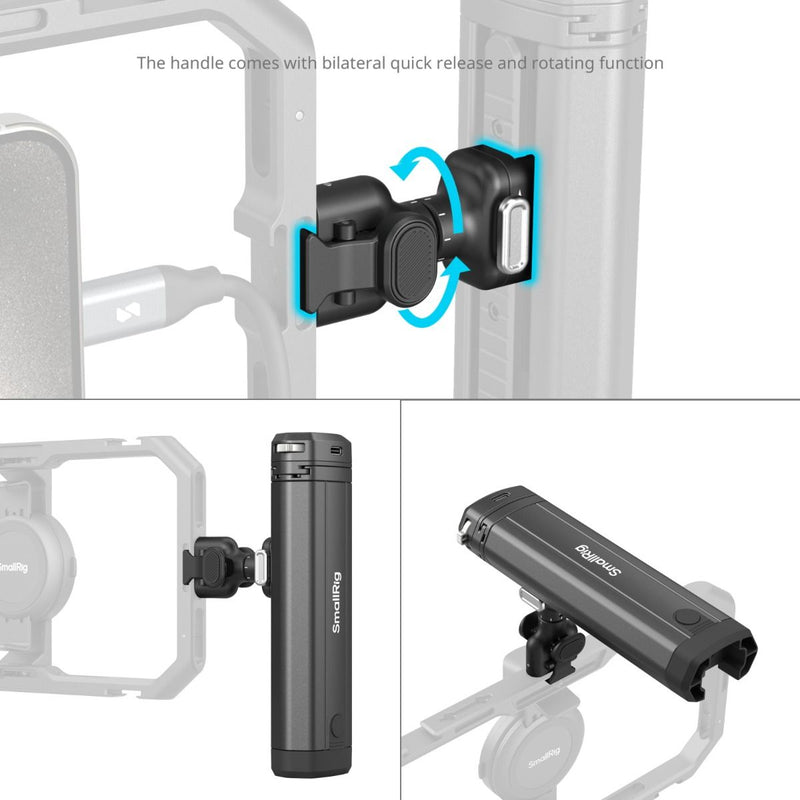 SmallRig Rotatable Bilateral Quick Release Side Handle with Wireless Control and M.2 SSD Enclosure 4841