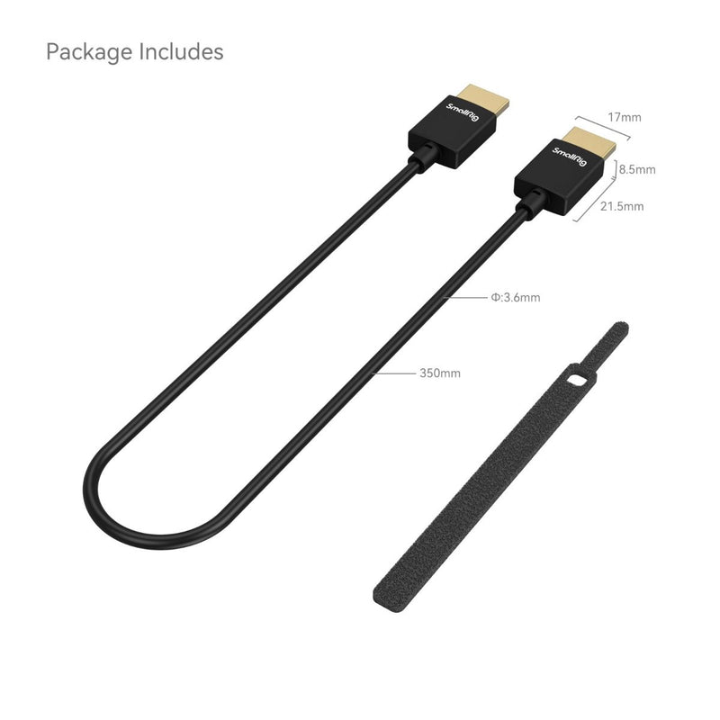 SmallRig Ultra-Slim 4K HDMI Data Cable (A to A) (35cm) 2956B