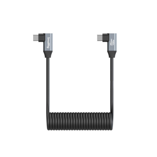 SmallRig USB-C (Angled) to USB-C (Angled) Coiled Data Cable 4793