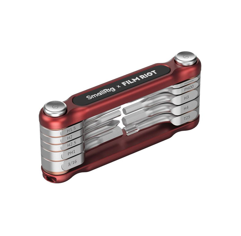 SmallRig x FILM RIOT 10-in-1 Folding Wrench Set with Multiple Angle Positioning (Red) 4813