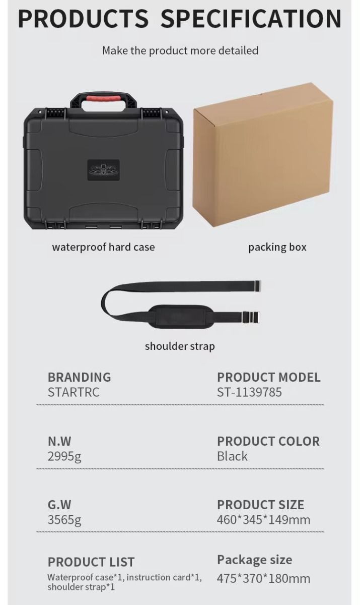 STARTRC Waterproof Hard Case for DJI Avata 2