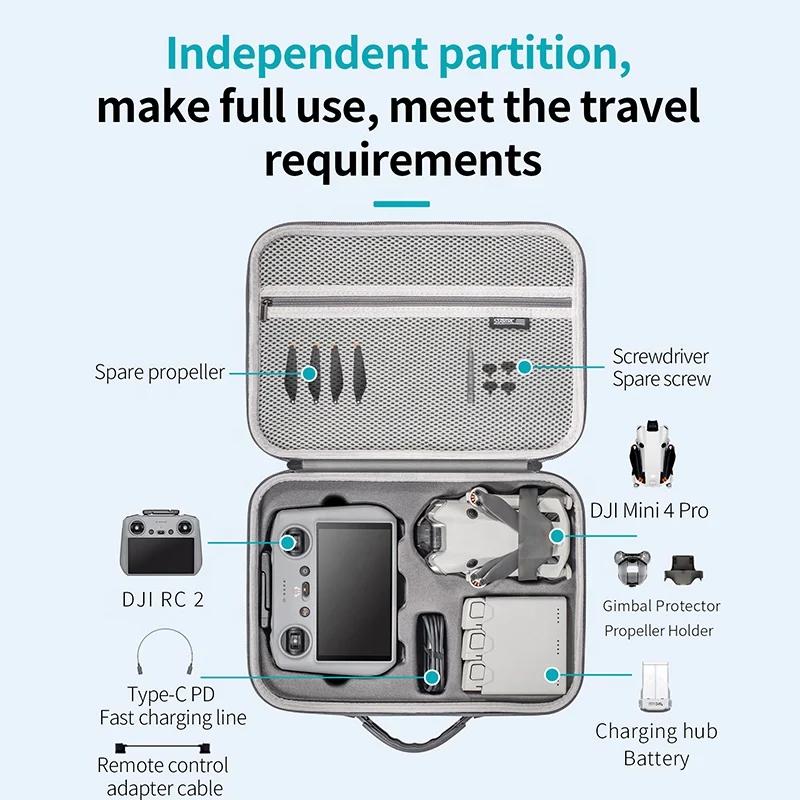 STARTRC Carryng Case for DJI Mini 4 Pro Flymore Combo (DJI RC 2 Controller)