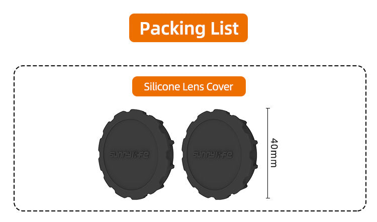 Sunnylife 2pcs Silicone Lens Protective Cover for Osmo Action 3 / Action 4