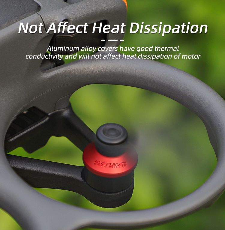 Sunnylife Alluminum Alloy Protective Motor Cover Set for DJI Avata 2 (Black)