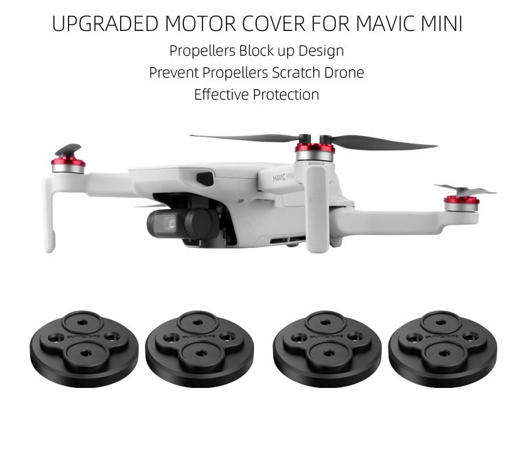 Sunnylife Upgraded Aluminum Alloy Motor Covers for Mavic Mini / Mini SE / DJI Mini 2 (Black)