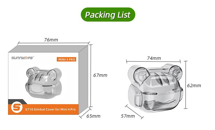 Sunnylife Integrated Gimbal Cover for Mini 4 Pro (Transparent)